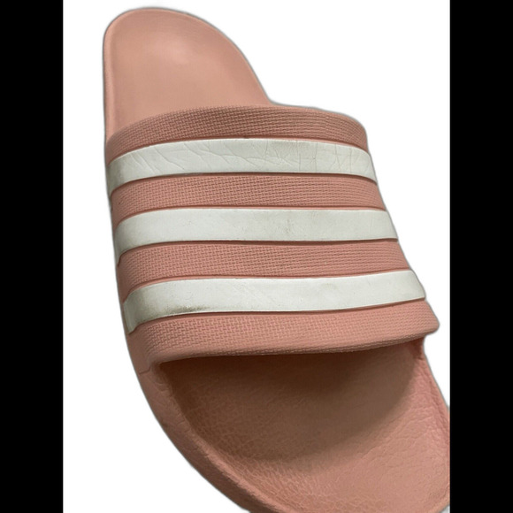 ADIDAS Adilette Lite Womens Slide Sandals Coral Peach Pink Sporty Size US 10 $49 - Picture 9 of 14